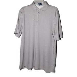 Stitch Golf Polo Shirt Mens medium Performance stretch print Logo On Sleeve